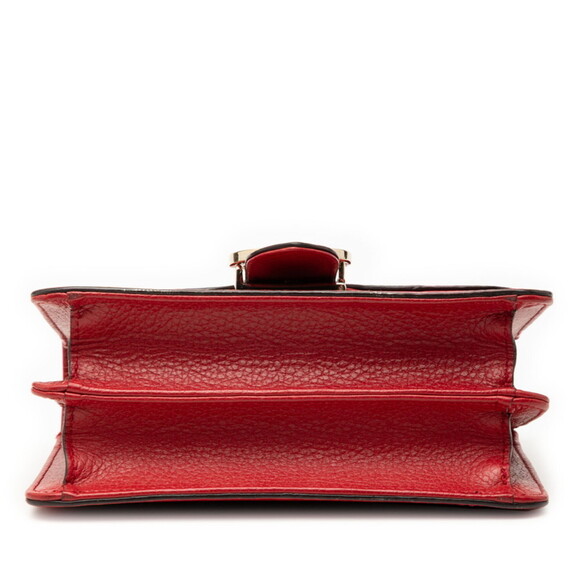 GUCCI Authentic Red Leather Shoulder Bag - Picture 3 of 6
